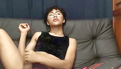 Beautiful brunette with nice legs on amateur cd teases