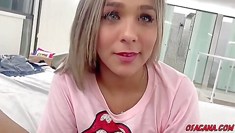 Busty tattooed blonde teen gets a hard cock in her hole