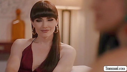 Busty brunette gets her mouth drilled in a deepthroat vid