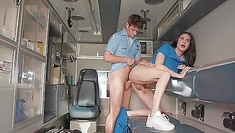 Big cock nurse and her transsexual partner are rimming