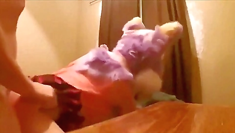 Amateur slut is fucked in a hot anal gangbang video