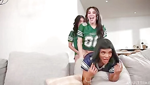 Busty brunette babe is going to get her ass and pussy railed